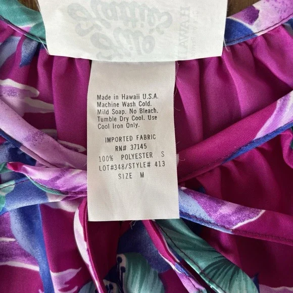Vintage Hilo Hattie's Womens Muumuu Hawaiian House Dress Size M Floral Tropical - Picture 6 of 10